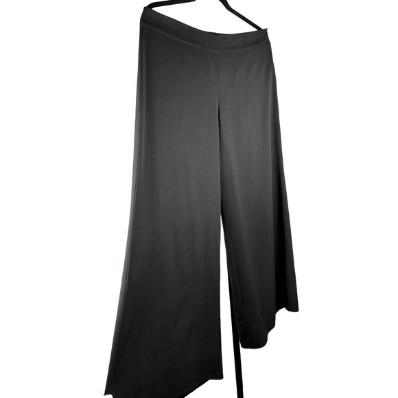 EILEEN FISHER TENCEL Black Cropped Wide-Leg Ponte Pants Palazzo Gaucho Comfort S - Picture 3 of 5
